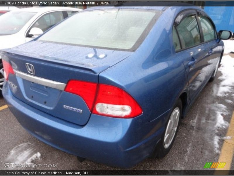 Atomic Blue Metallic / Beige 2009 Honda Civic Hybrid Sedan