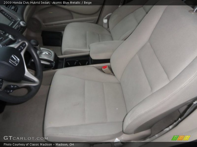 Atomic Blue Metallic / Beige 2009 Honda Civic Hybrid Sedan