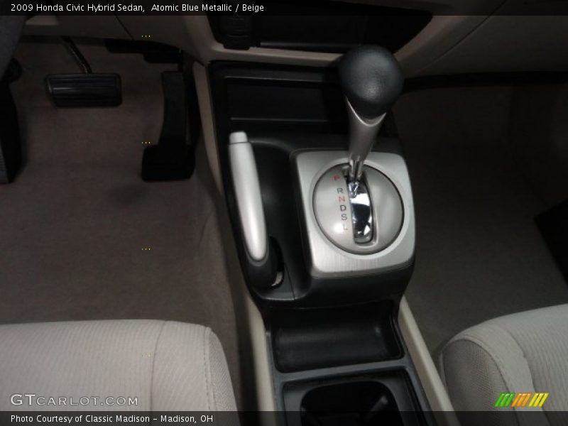 Atomic Blue Metallic / Beige 2009 Honda Civic Hybrid Sedan
