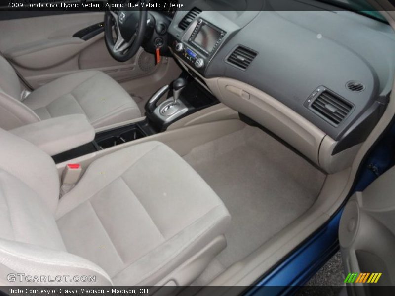 Atomic Blue Metallic / Beige 2009 Honda Civic Hybrid Sedan