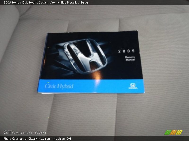 Atomic Blue Metallic / Beige 2009 Honda Civic Hybrid Sedan