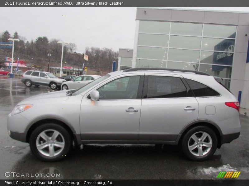 Ultra Silver / Black Leather 2011 Hyundai Veracruz Limited AWD