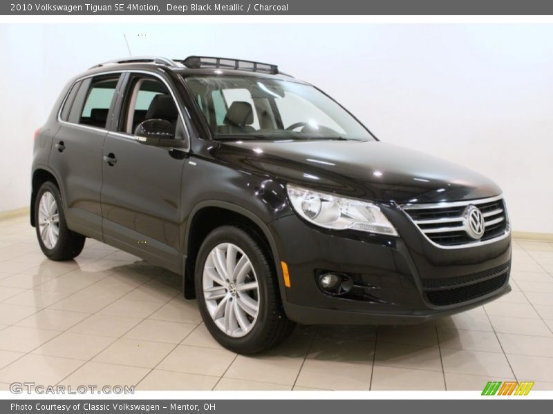 Deep Black Metallic / Charcoal 2010 Volkswagen Tiguan SE 4Motion