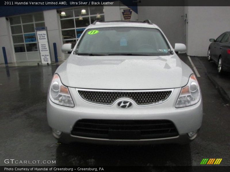 Ultra Silver / Black Leather 2011 Hyundai Veracruz Limited AWD