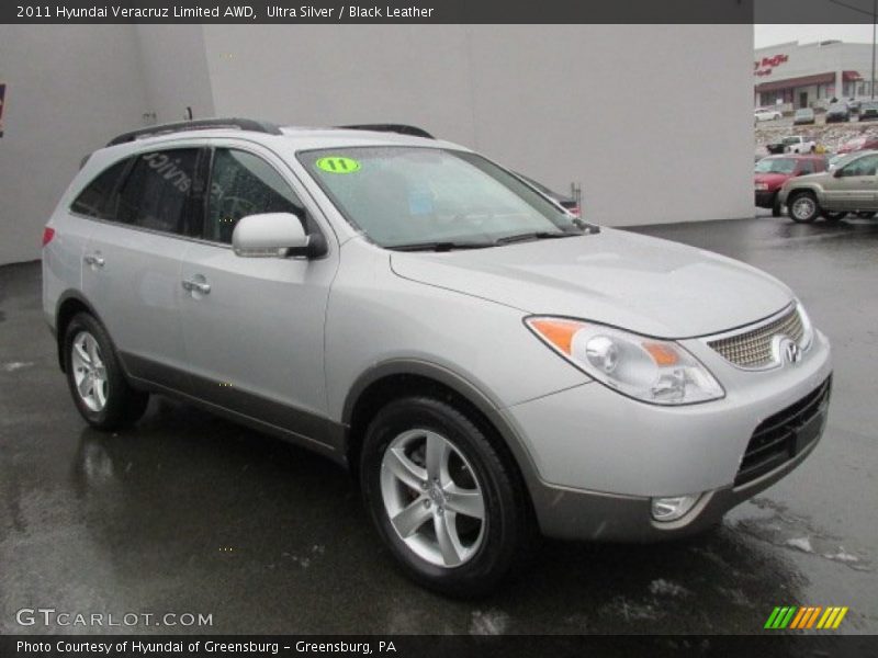 Ultra Silver / Black Leather 2011 Hyundai Veracruz Limited AWD