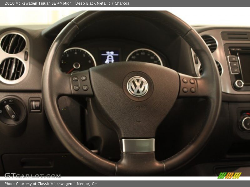 Deep Black Metallic / Charcoal 2010 Volkswagen Tiguan SE 4Motion
