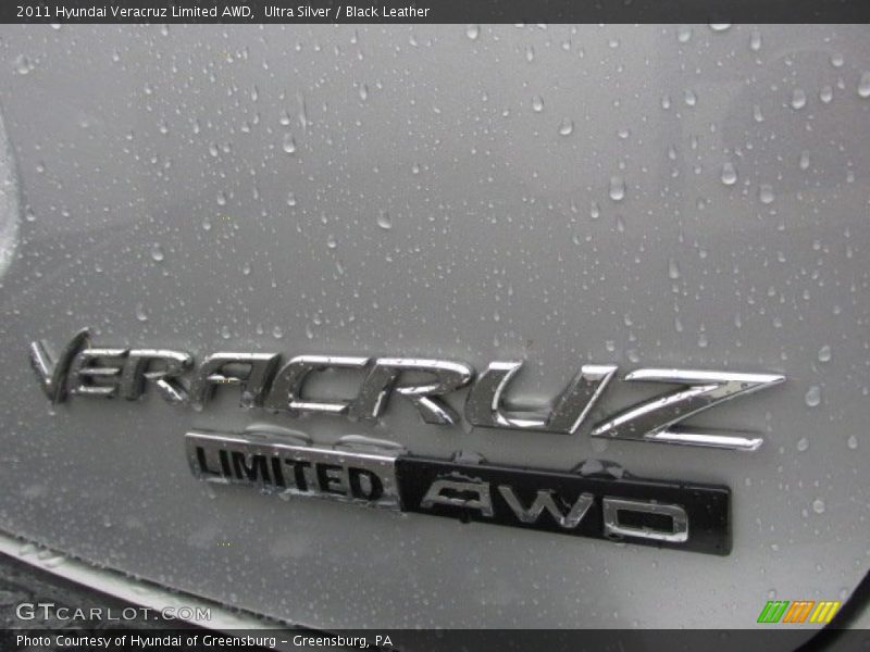 Ultra Silver / Black Leather 2011 Hyundai Veracruz Limited AWD