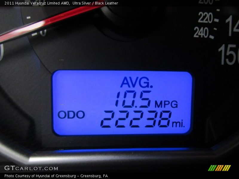 Ultra Silver / Black Leather 2011 Hyundai Veracruz Limited AWD