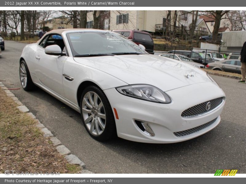 Polaris White / Caramel/Warm Charcoal 2012 Jaguar XK XK Convertible