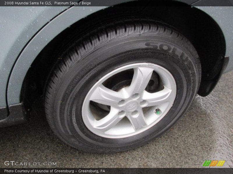 Platinum Sage / Beige 2008 Hyundai Santa Fe GLS