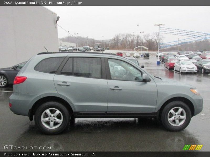 Platinum Sage / Beige 2008 Hyundai Santa Fe GLS