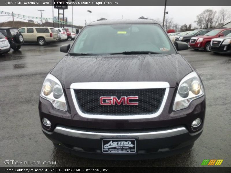 Dark Crimson Metallic / Light Titanium 2009 GMC Acadia SLE AWD