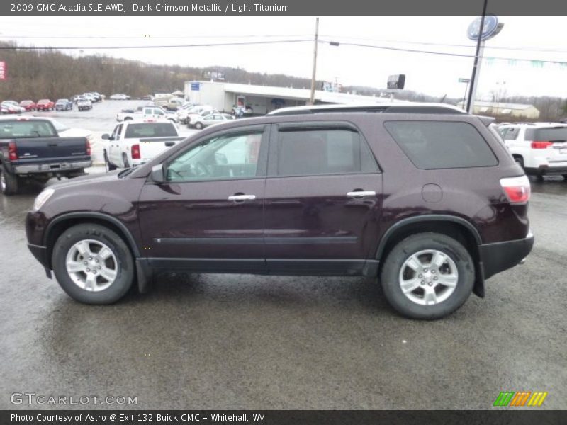 Dark Crimson Metallic / Light Titanium 2009 GMC Acadia SLE AWD
