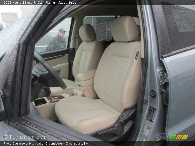 Platinum Sage / Beige 2008 Hyundai Santa Fe GLS