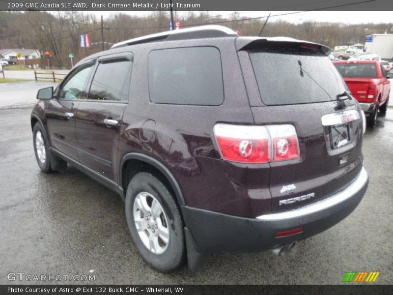 Dark Crimson Metallic / Light Titanium 2009 GMC Acadia SLE AWD