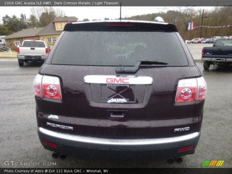 Dark Crimson Metallic / Light Titanium 2009 GMC Acadia SLE AWD