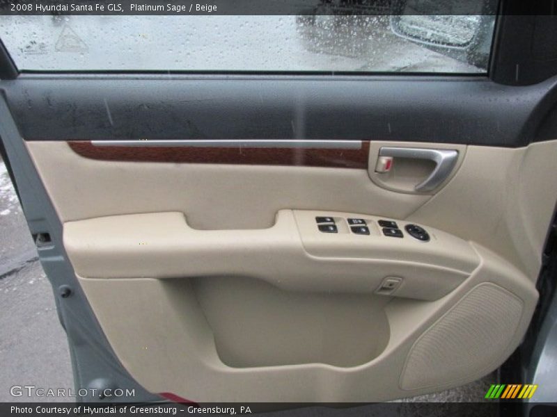 Platinum Sage / Beige 2008 Hyundai Santa Fe GLS