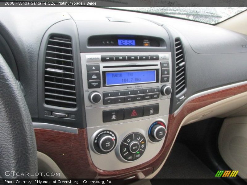 Platinum Sage / Beige 2008 Hyundai Santa Fe GLS