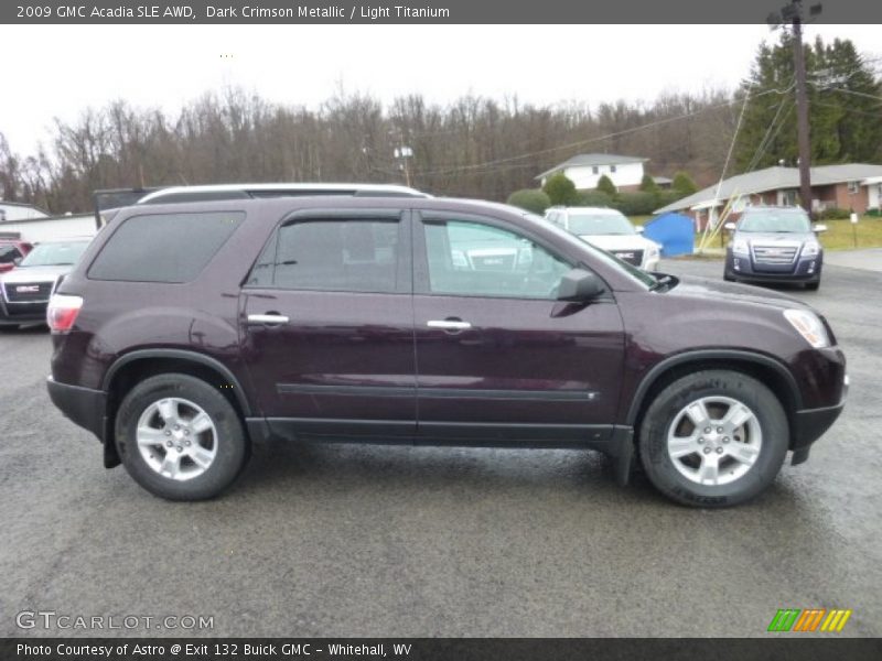 Dark Crimson Metallic / Light Titanium 2009 GMC Acadia SLE AWD