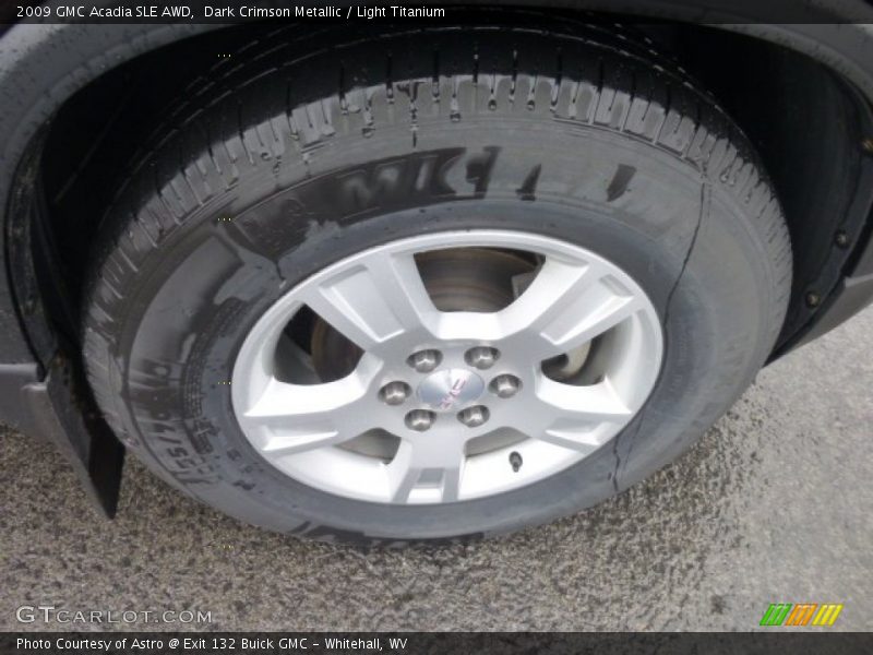 Dark Crimson Metallic / Light Titanium 2009 GMC Acadia SLE AWD