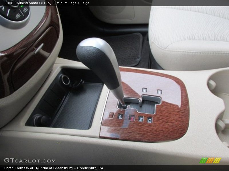 Platinum Sage / Beige 2008 Hyundai Santa Fe GLS