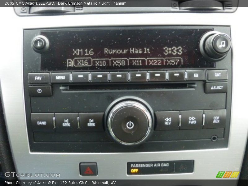 Dark Crimson Metallic / Light Titanium 2009 GMC Acadia SLE AWD