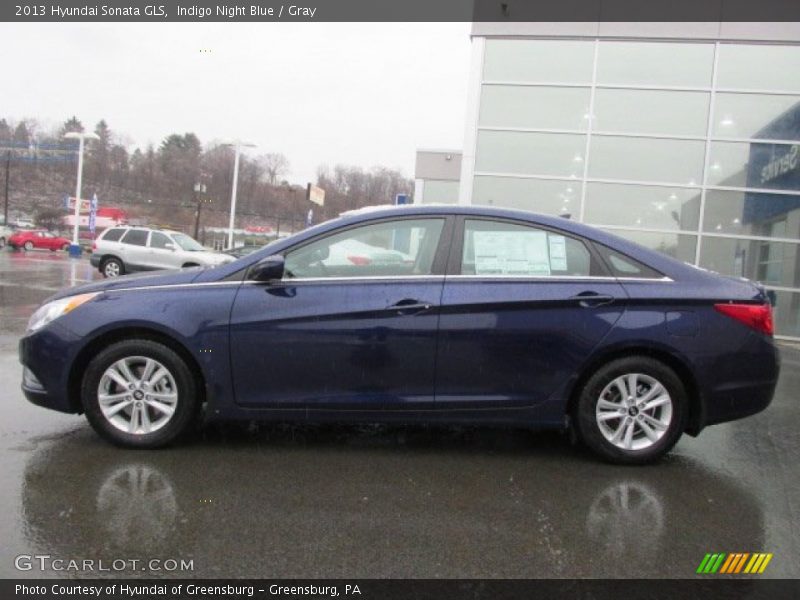 Indigo Night Blue / Gray 2013 Hyundai Sonata GLS