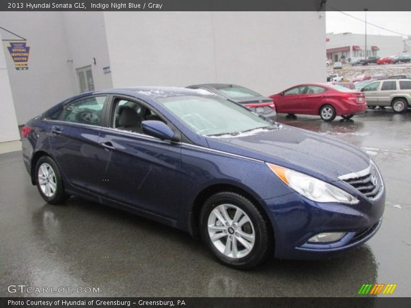 Indigo Night Blue / Gray 2013 Hyundai Sonata GLS