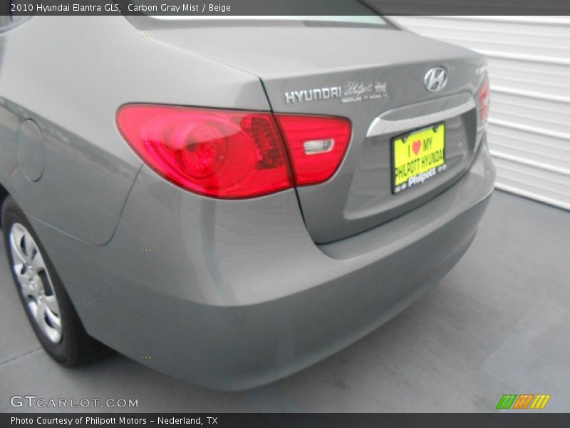 Carbon Gray Mist / Beige 2010 Hyundai Elantra GLS