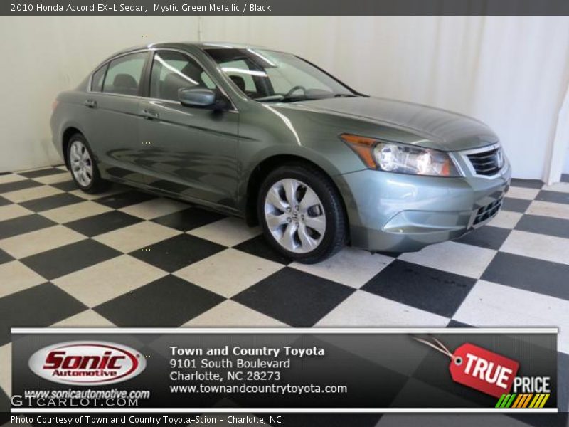 Mystic Green Metallic / Black 2010 Honda Accord EX-L Sedan