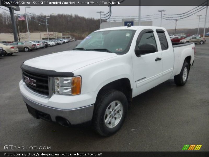 Summit White / Ebony Black 2007 GMC Sierra 1500 SLE Extended Cab 4x4