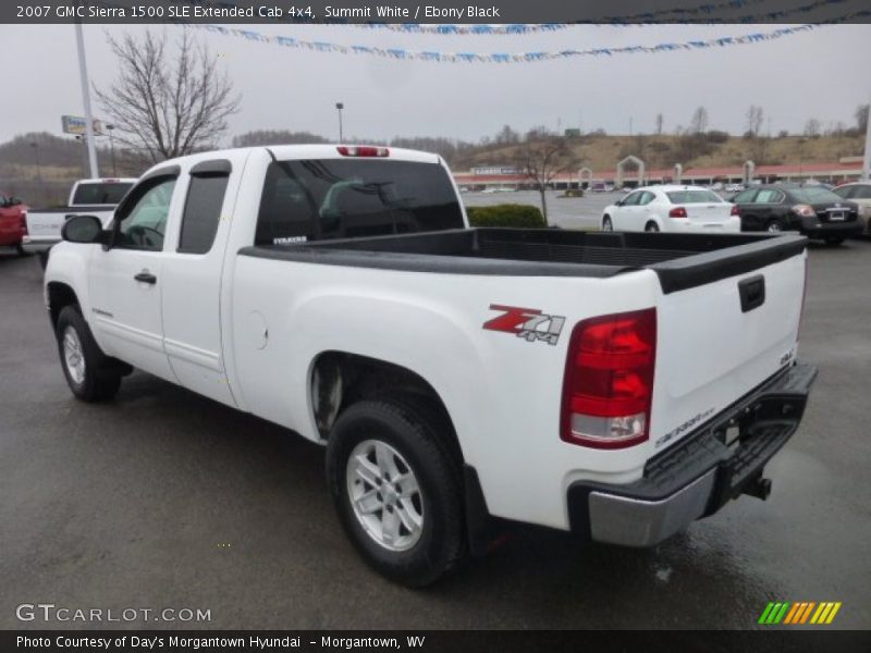 Summit White / Ebony Black 2007 GMC Sierra 1500 SLE Extended Cab 4x4