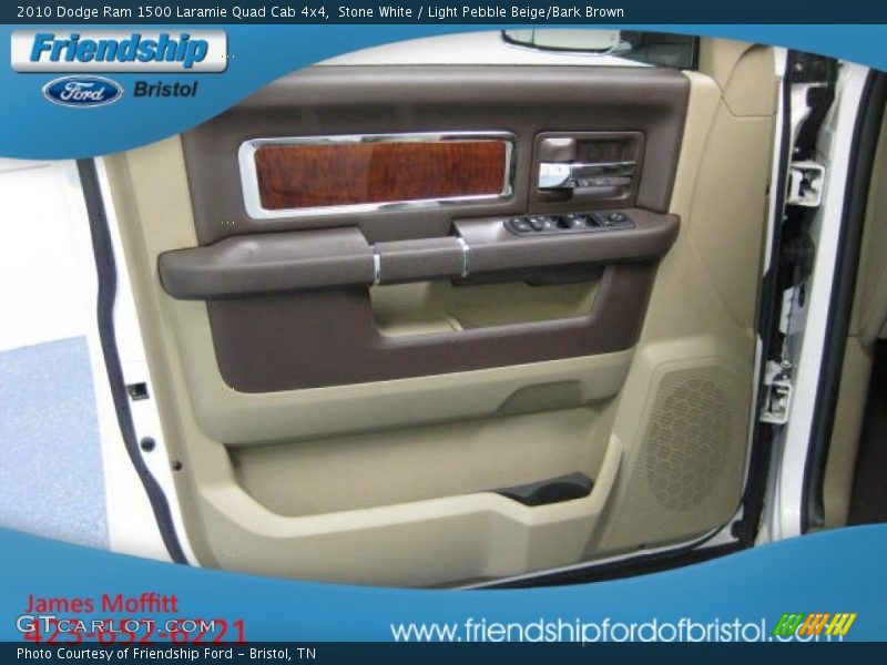 Stone White / Light Pebble Beige/Bark Brown 2010 Dodge Ram 1500 Laramie Quad Cab 4x4
