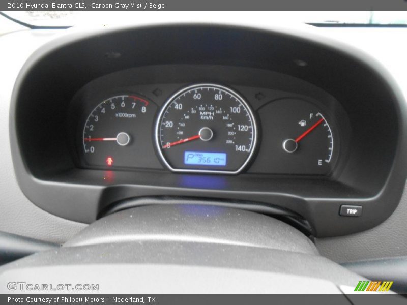 Carbon Gray Mist / Beige 2010 Hyundai Elantra GLS