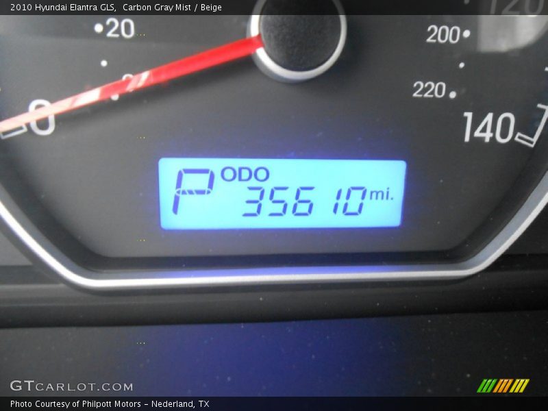 Carbon Gray Mist / Beige 2010 Hyundai Elantra GLS