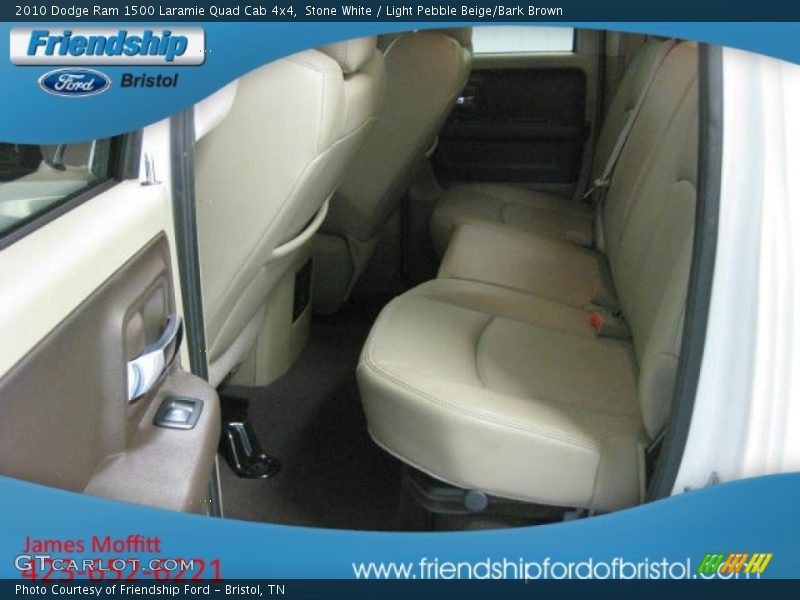 Stone White / Light Pebble Beige/Bark Brown 2010 Dodge Ram 1500 Laramie Quad Cab 4x4
