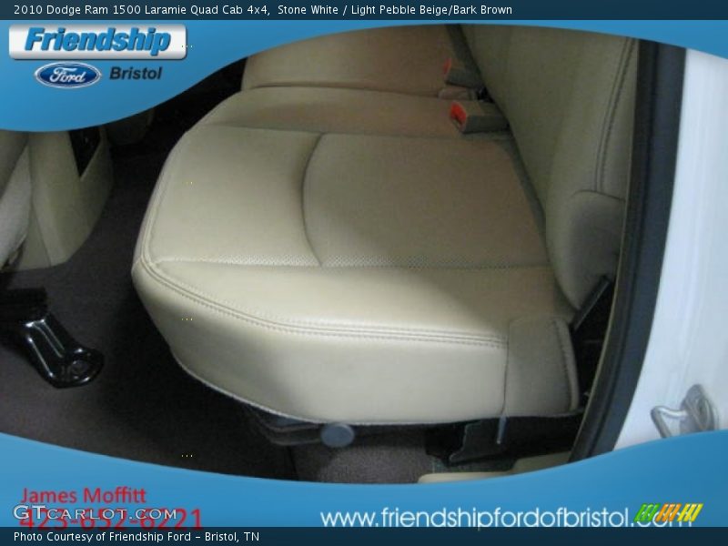 Stone White / Light Pebble Beige/Bark Brown 2010 Dodge Ram 1500 Laramie Quad Cab 4x4