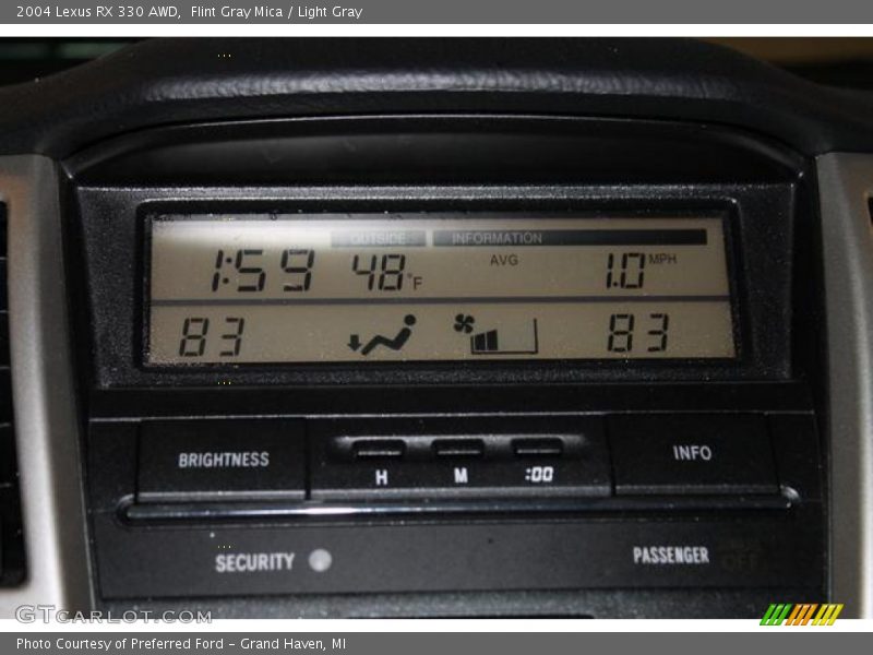 Controls of 2004 RX 330 AWD