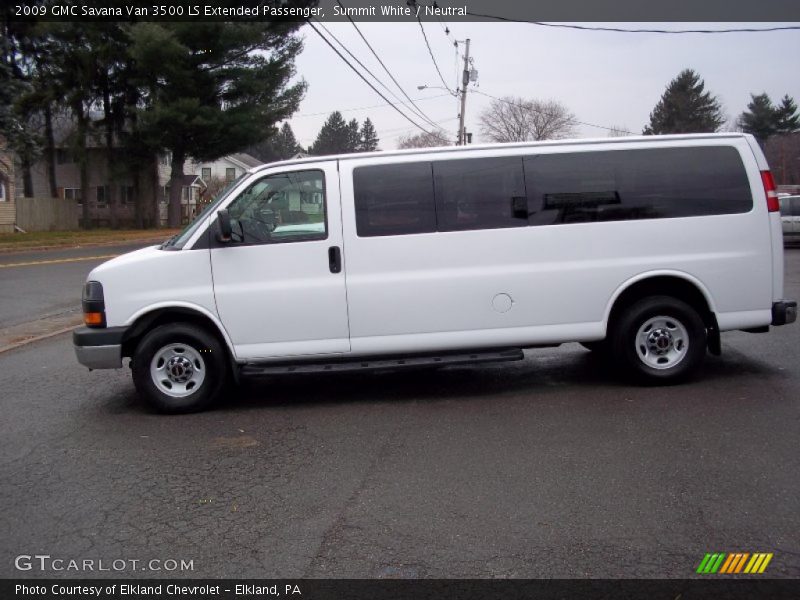 Summit White / Neutral 2009 GMC Savana Van 3500 LS Extended Passenger