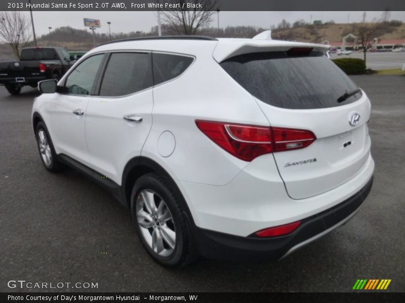 Frost White Pearl / Black 2013 Hyundai Santa Fe Sport 2.0T AWD