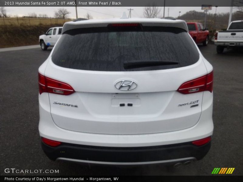 Frost White Pearl / Black 2013 Hyundai Santa Fe Sport 2.0T AWD