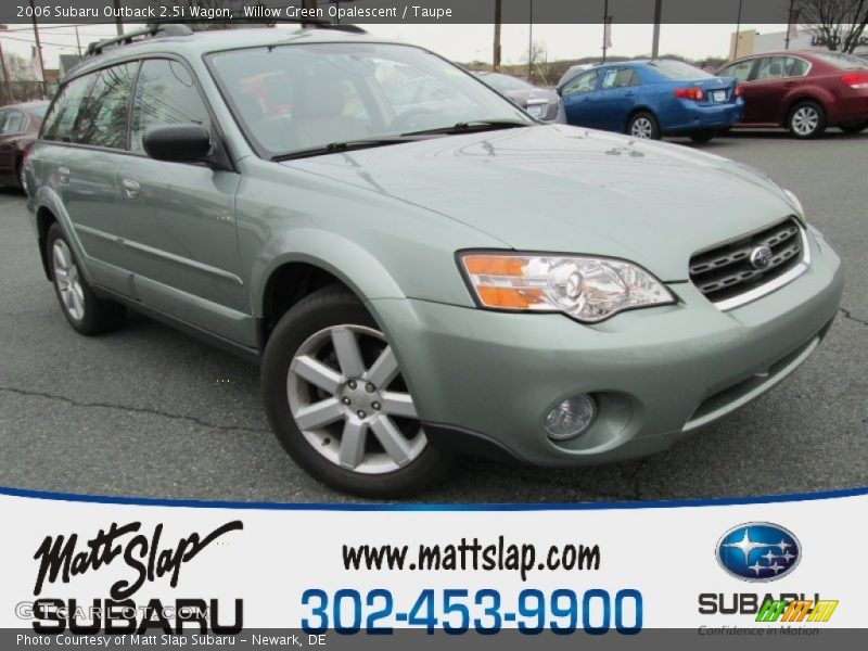 Willow Green Opalescent / Taupe 2006 Subaru Outback 2.5i Wagon