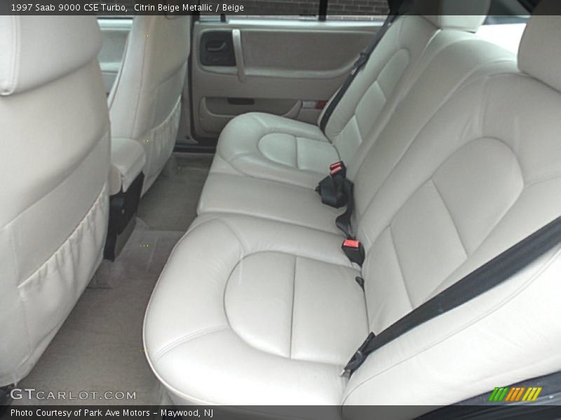 Rear Seat of 1997 9000 CSE Turbo