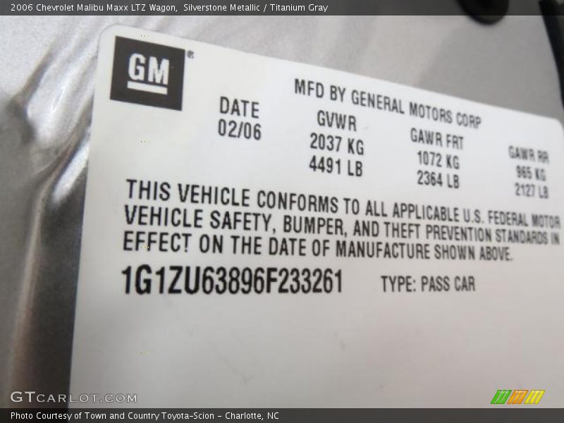 Silverstone Metallic / Titanium Gray 2006 Chevrolet Malibu Maxx LTZ Wagon