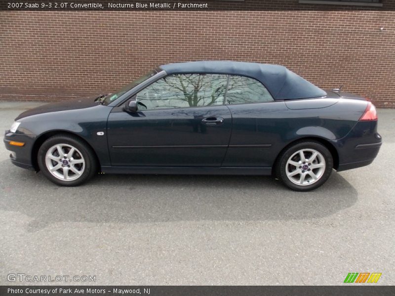 Nocturne Blue Metallic / Parchment 2007 Saab 9-3 2.0T Convertible