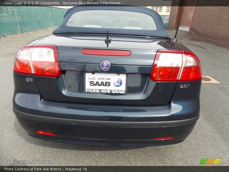 Nocturne Blue Metallic / Parchment 2007 Saab 9-3 2.0T Convertible