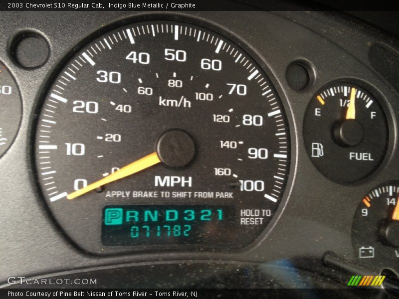 Indigo Blue Metallic / Graphite 2003 Chevrolet S10 Regular Cab