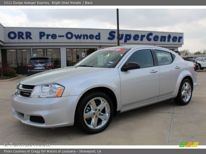 Bright Silver Metallic / Black 2011 Dodge Avenger Express