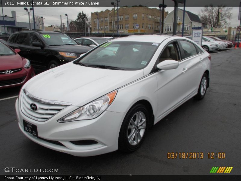 Shimmering White / Camel 2011 Hyundai Sonata GLS