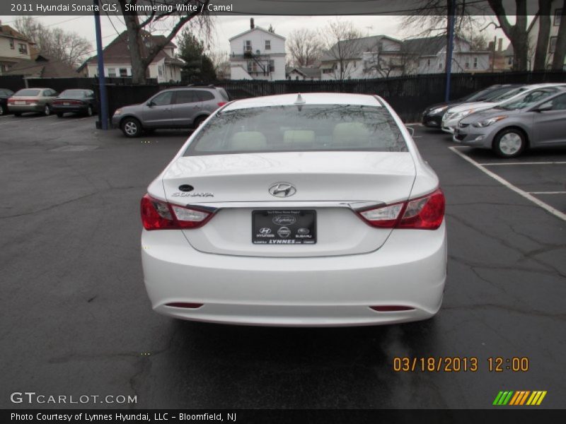 Shimmering White / Camel 2011 Hyundai Sonata GLS